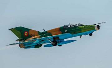 Картинка mig-21um авиация боевые+самолёты истребитель