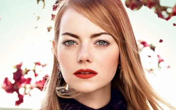 обоя девушки, emma stone, эмма, стоун, актриса, рыжая, лицо