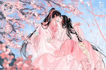 Картинка аниме mo+dao+zu+shi вэй усянь лань ванцзи цветение поцелуй