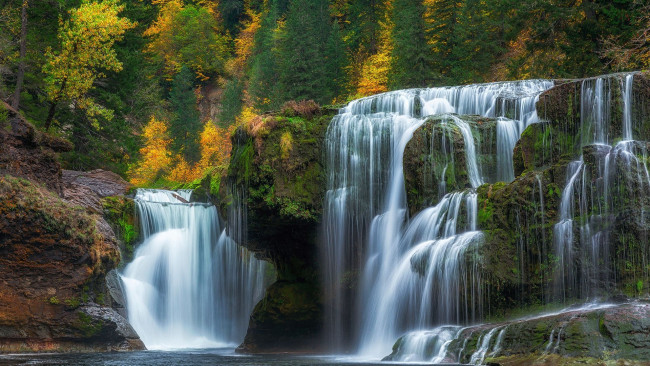 Обои картинки фото lower lewis river falls, washington, природа, водопады, lower, lewis, river, falls