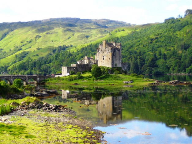 Обои картинки фото города, замок, эйлиан, донан, шотландия