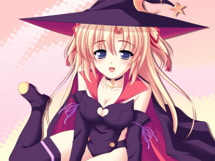 Картинка аниме halloween magic девушка
