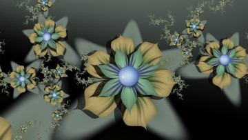 Картинка 3д графика flowers цветы лепестки цвета узор фон