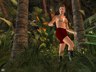 Картинка jasmine 3д+графика фантазия+ fantasy девушка взгляд лес