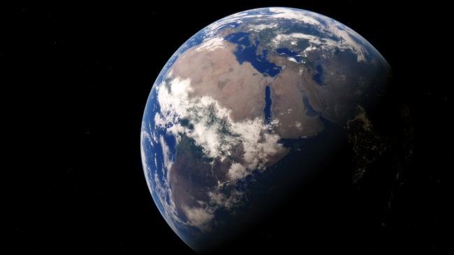 Обои картинки фото космос, земля, планета, континент, африка