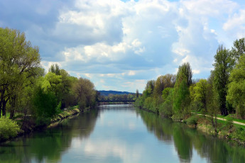 Картинка природа реки озера деревья река мост