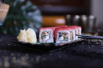 Картинка еда рыба +морепродукты +суши +роллы палочки рис лосось икра роллы