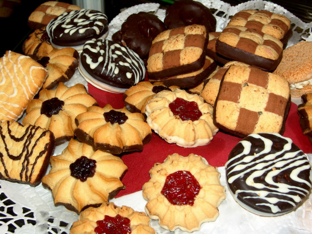 Обои картинки фото еда, пирожные,  кексы,  печенье, печенье, шоколад