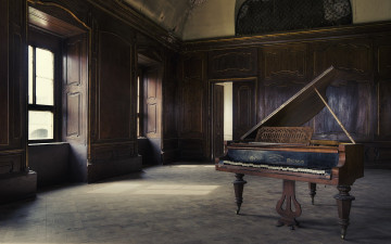 обоя музыка, -музыкальные инструменты, рояль, комната