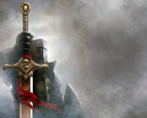 обоя видео игры, crusaders,  thy kingdom come, рыцарь, меч