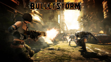 Картинка видео игры bulletstorm оружия девушка существа