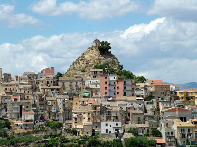 Обои картинки фото centuripe, италия, города, панорамы