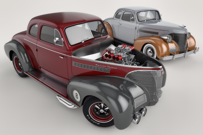 Обои картинки фото автомобили, 3д, 1939, chevrolet