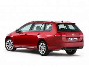 Картинка автомобили volkswagen golf tdi bluemotion wagon au-spec typ 5g 2014г красный