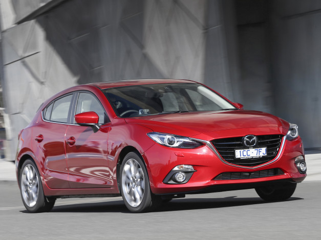 Обои картинки фото автомобили, mazda, mazda3, hatchback, au-spec, bm, 2014г