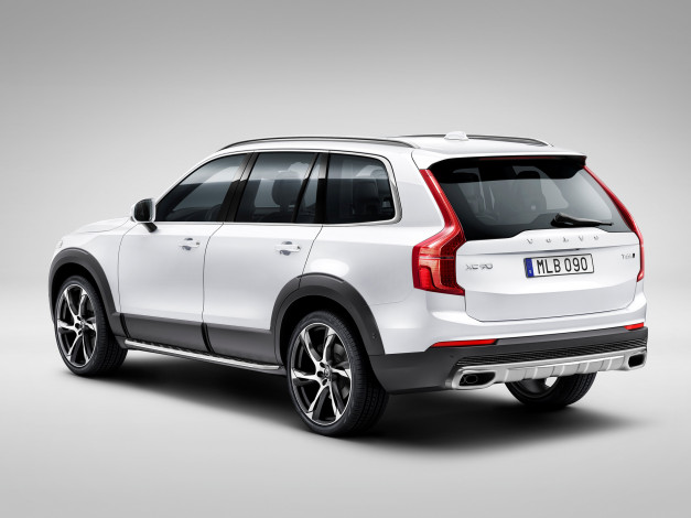 Обои картинки фото автомобили, volvo, rugged, awd, xc90, t6, светлая, 2014г, luxury