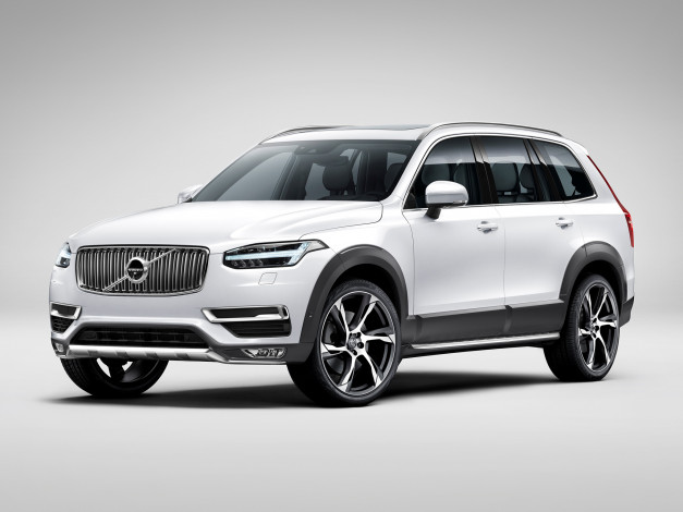 Обои картинки фото автомобили, volvo, светлая, 2014г, luxury, rugged, awd, xc90, t6