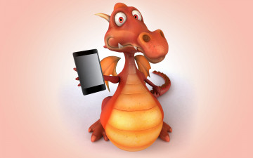 Картинка 3д+графика юмор+ humor dragon funny 3d дракон phone