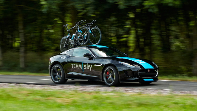 Обои картинки фото jaguar f-type team sky concept 2014, автомобили, jaguar, concept, team, sky, f-type, 2014