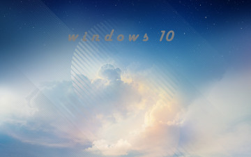 обоя компьютеры, windows  10, фон, логотип