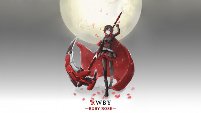 Обои картинки фото аниме, rwby, фон, взгляд, девушка