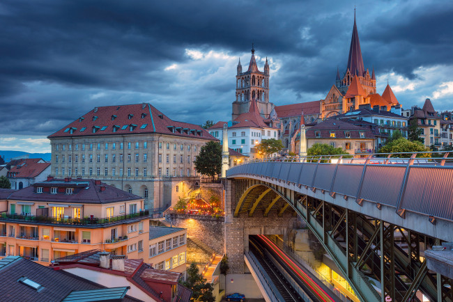 Обои картинки фото lausanne, города, - панорамы, простор