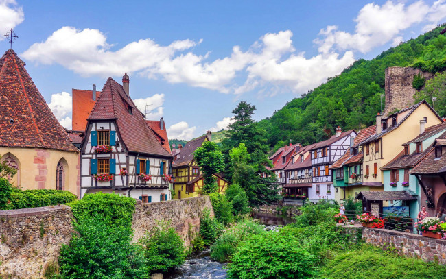 Обои картинки фото kaysersberg, france, города, - улицы,  площади,  набережные