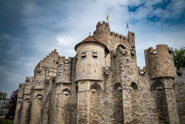 Обои картинки фото gravensteen castle, belgium, города, замки бельгии, gravensteen, castle