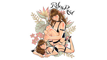 Картинка рисованное люди riley reid