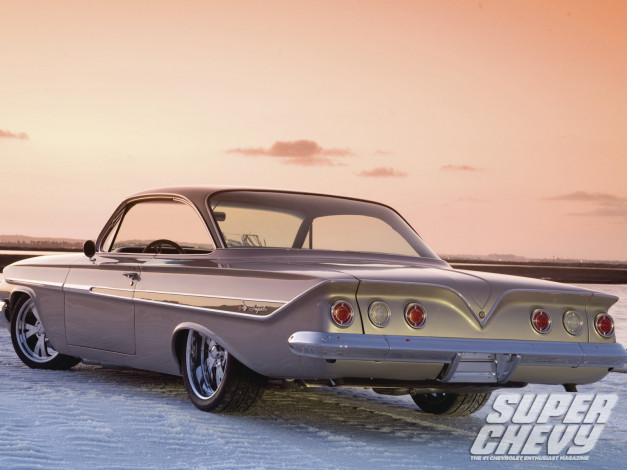 Обои картинки фото 1961, chevrolet, impala, brunos, bubble, 008, автомобили