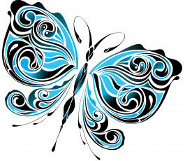 Картинка векторная+графика животные фон бабочка