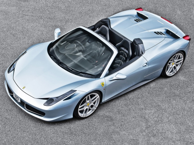 Обои картинки фото автомобили, ferrari, 458, kahn, project, серый, 2013г, spider