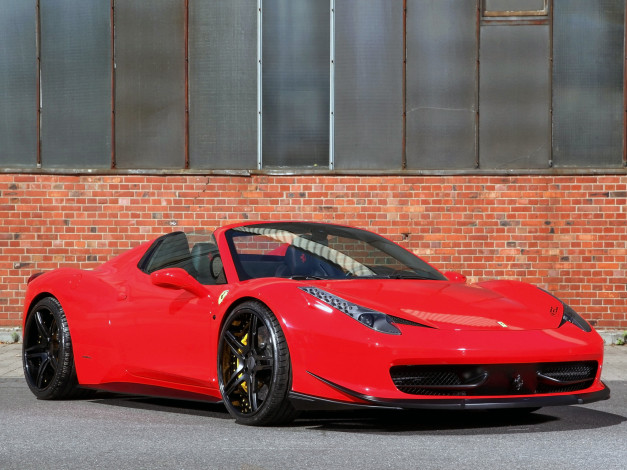 Обои картинки фото автомобили, ferrari, 458, spider, 2014г, красный, mec, design