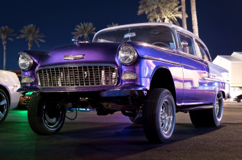 Картинка автомобили chevrolet 1955 chevy колёса классика ретро