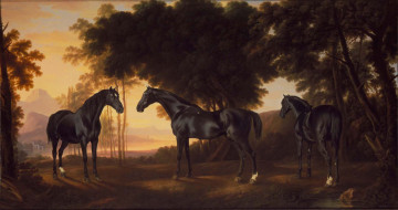 обоя рисованное, животные,  лошади, фон, лошадь