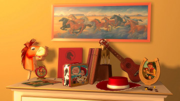 Картинка мультфильмы toy+story+2 гитара подкова фото шляпа книга картина