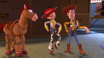 Картинка мультфильмы toy+story+2 лошадь девушка ковбой игрушка шляпа танец