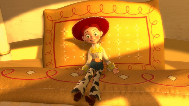 Обои картинки фото мультфильмы, toy story 2, игрушка, подушка, шляпа, кукла