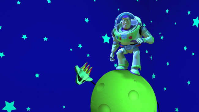 Обои картинки фото мультфильмы, toy story 2, шар, игрушка, космонавт, ракета, звезда
