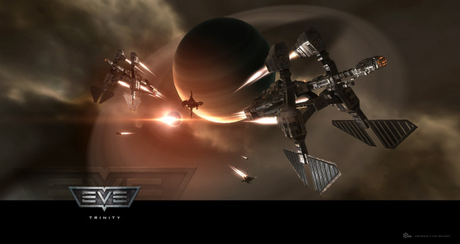 Обои картинки фото видео игры, eve online, космос, планета, корабли