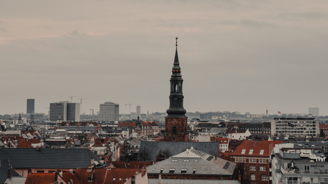 Обои картинки фото города, копенгаген , дания, копенгаген, здания, крыши, панорама, столица