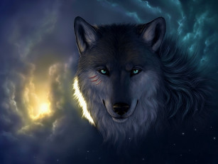 Картинка волк рисованные животные волки