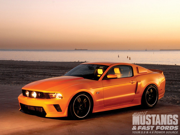 Обои картинки фото 2010, ford, mustang, gt, автомобили