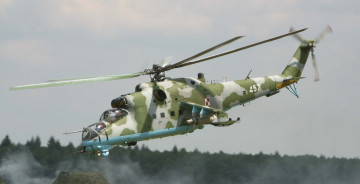 Картинка авиация вертолёты вертолёт ми-24 полет транспортный боевой