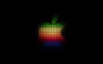 Картинка компьютеры apple тёмный яблоко свечение