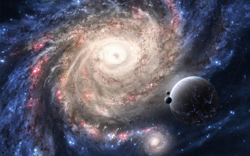 Картинка космос галактики туманности звезды планеты галактика