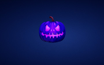 Картинка праздничные хэллоуин halloween синий тыква
