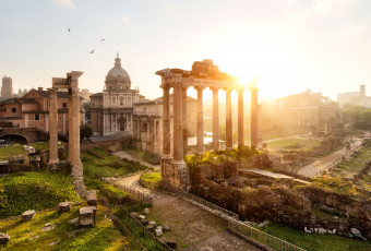 обоя города, рим, ватикан, италия, руины, триумфальная, арка, септимия, севера, колонны, храма, сатурна, римский, форум, italy, rome, forum, romanum