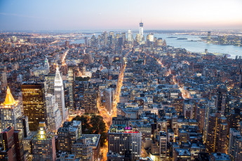 Картинка manhattan new york city города нью йорк сша панорама манхэттен ночной город nyc