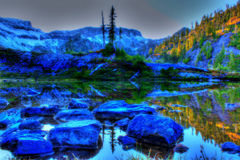 Картинка washington usа природа парк горы лучи солнца лес озеро